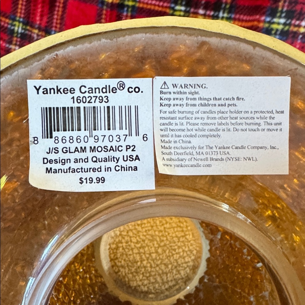 Yankee Candle Iridescent Gold Mosaic Shade - Picture 6 of 7